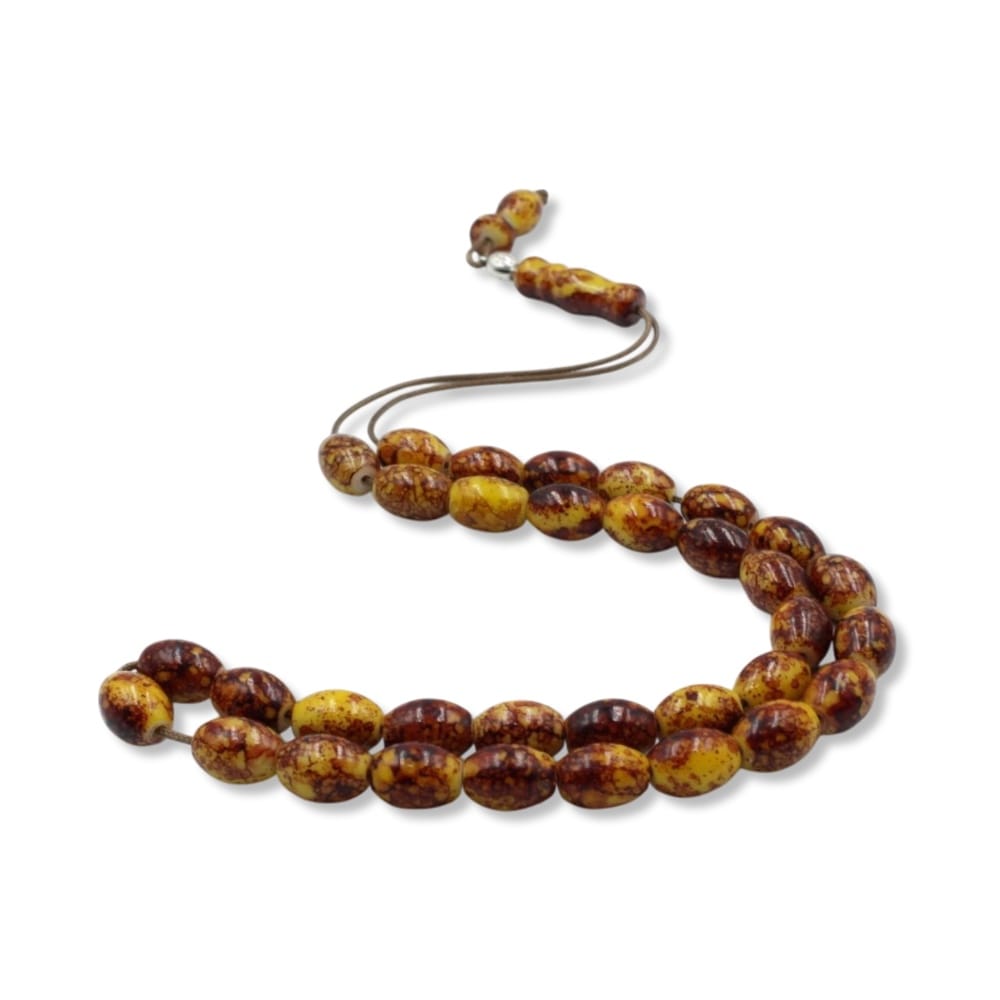 Χειροποίητο κομπολόι από πέτρωμα χρωματισμένο