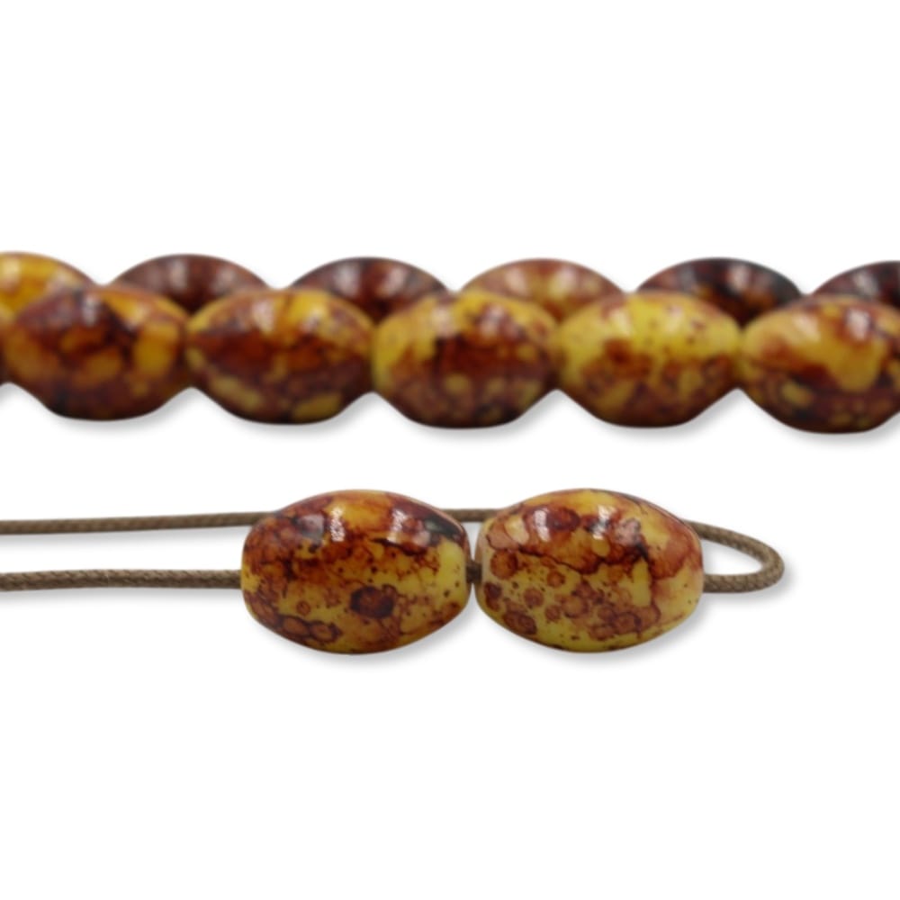 Χειροποίητο κομπολόι από πέτρωμα χρωματισμένο