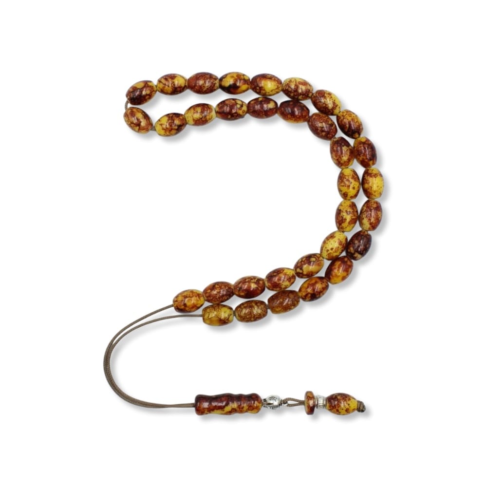 Χειροποίητο κομπολόι από πέτρωμα χρωματισμένο